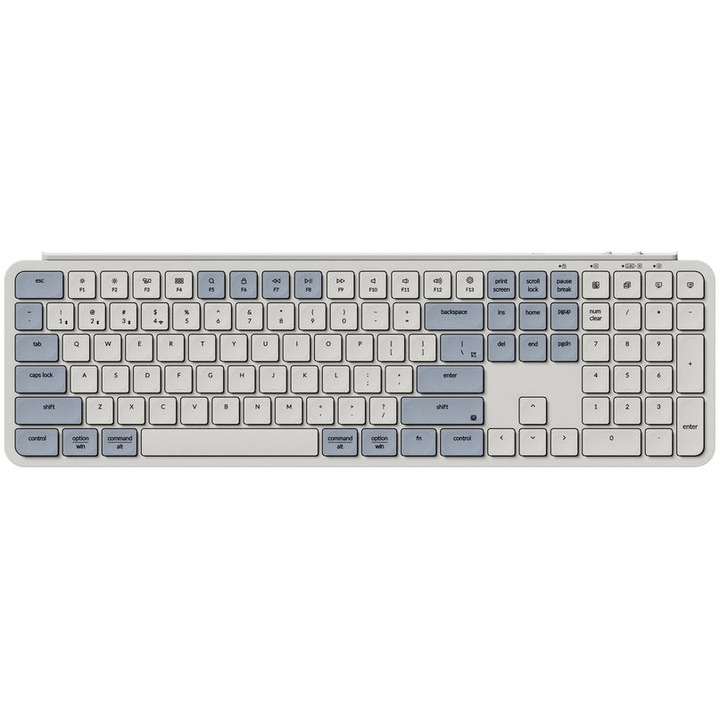 Безжична механична клавиатура Keychron B6 Pro, Ултратънка, US подредба, 2.4GHz/Bluetooth, Автономия 1200 часа, Телефон/Таблет/PC/Mac