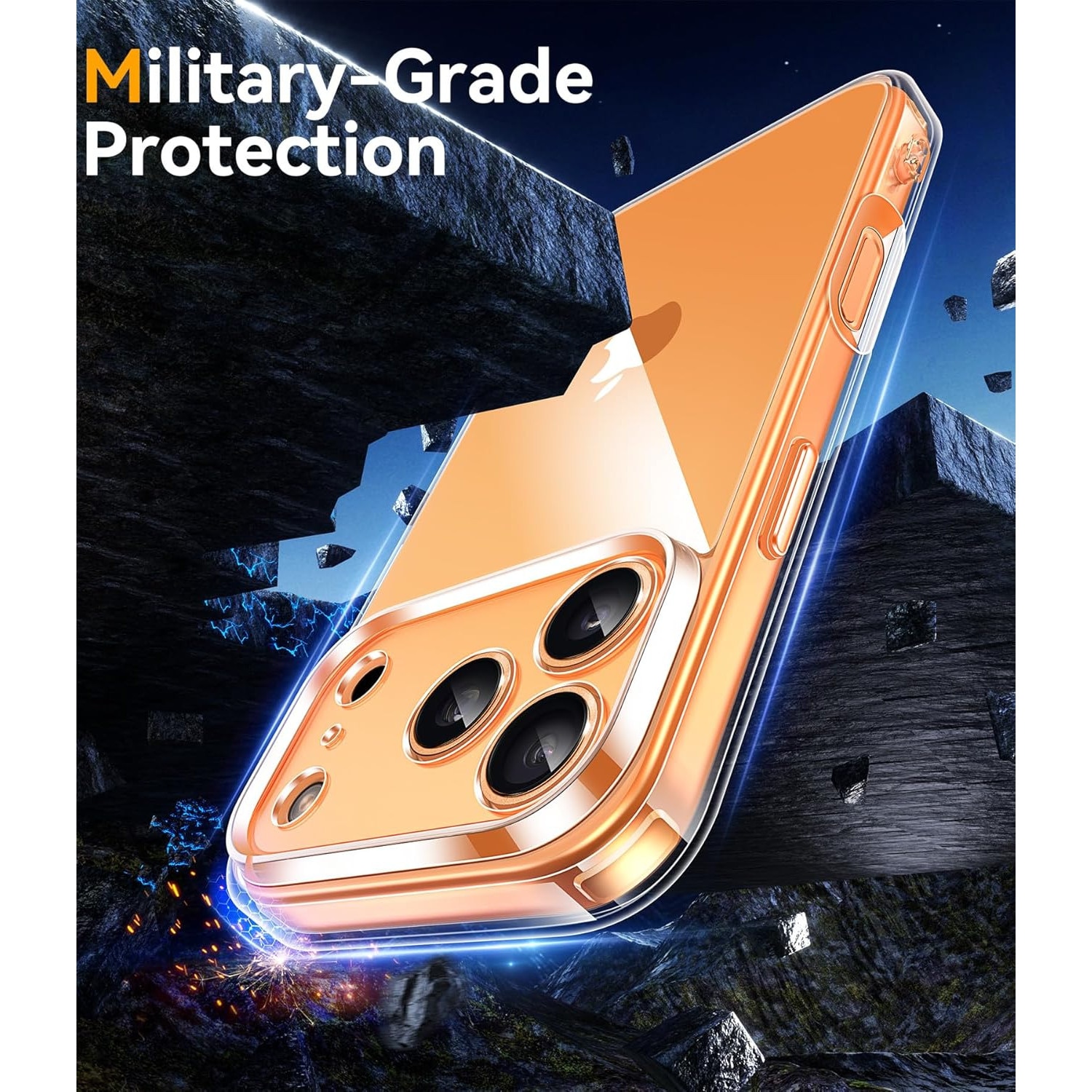 Husa Anti soc, transparenta compatibila cu IPhone 17 Pro Max