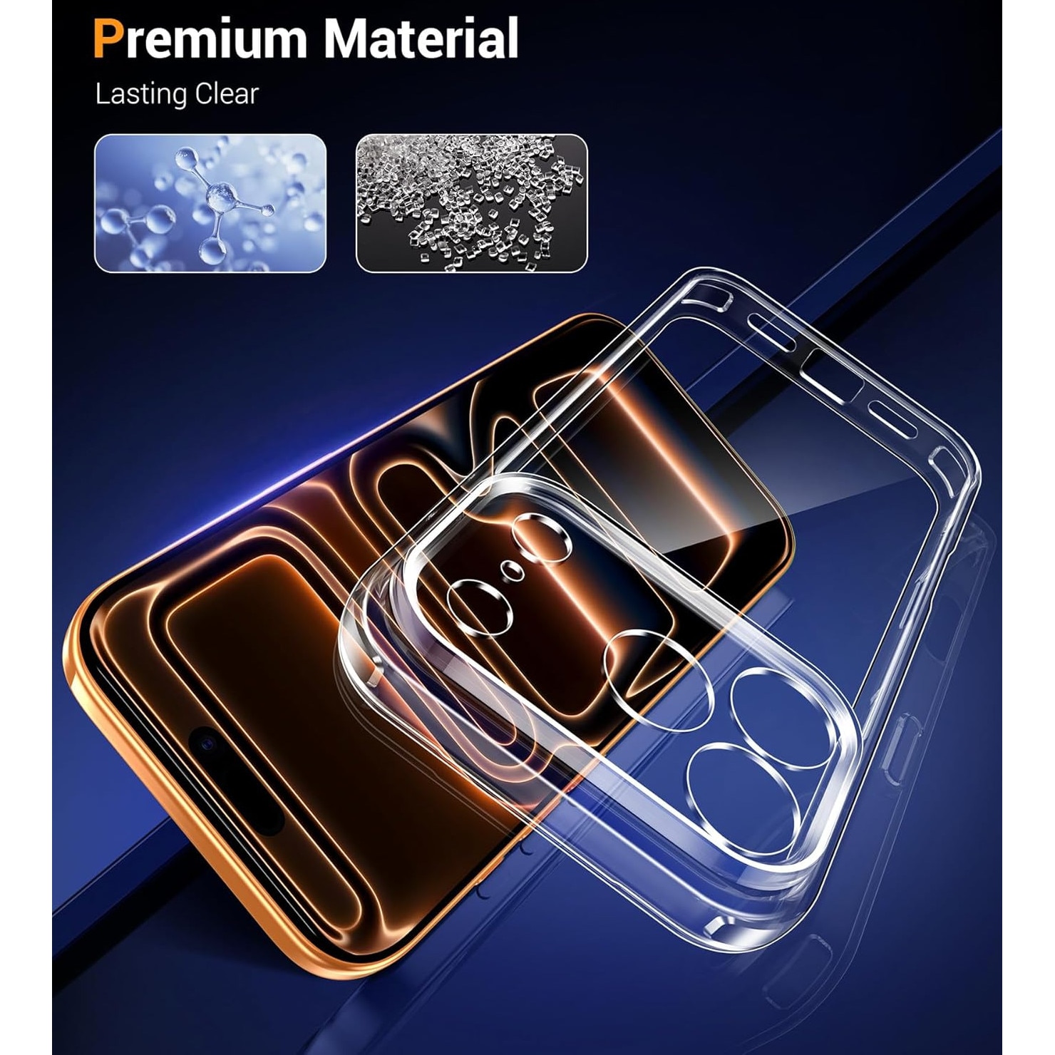 Husa Anti soc, transparenta compatibila cu IPhone 17 Pro Max