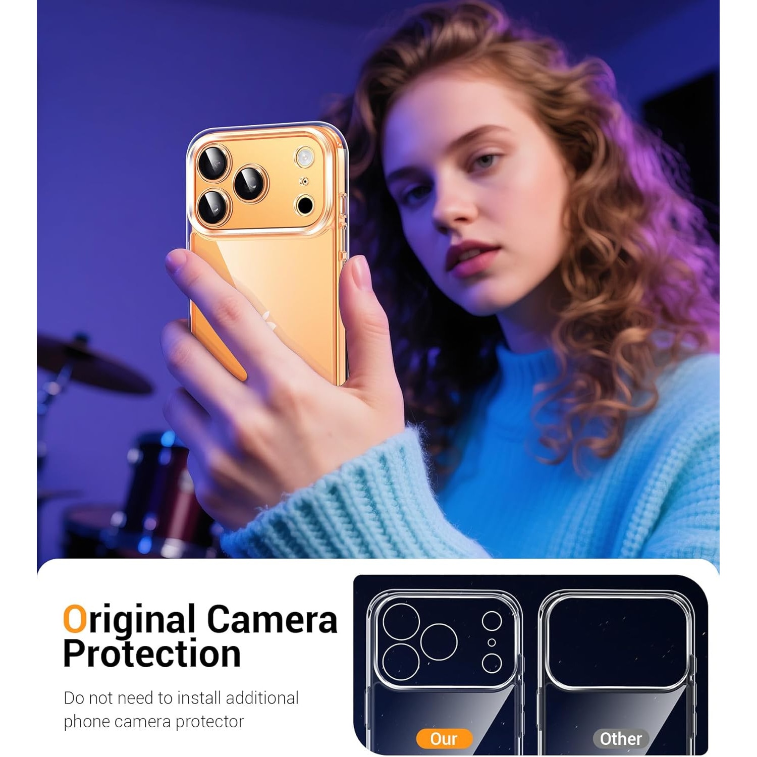 Husa Anti soc, transparenta compatibila cu IPhone 17 Pro Max