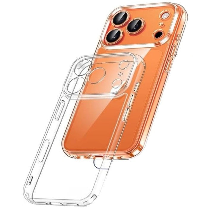 Husa Anti soc, transparenta compatibila cu IPhone 17 Pro Max