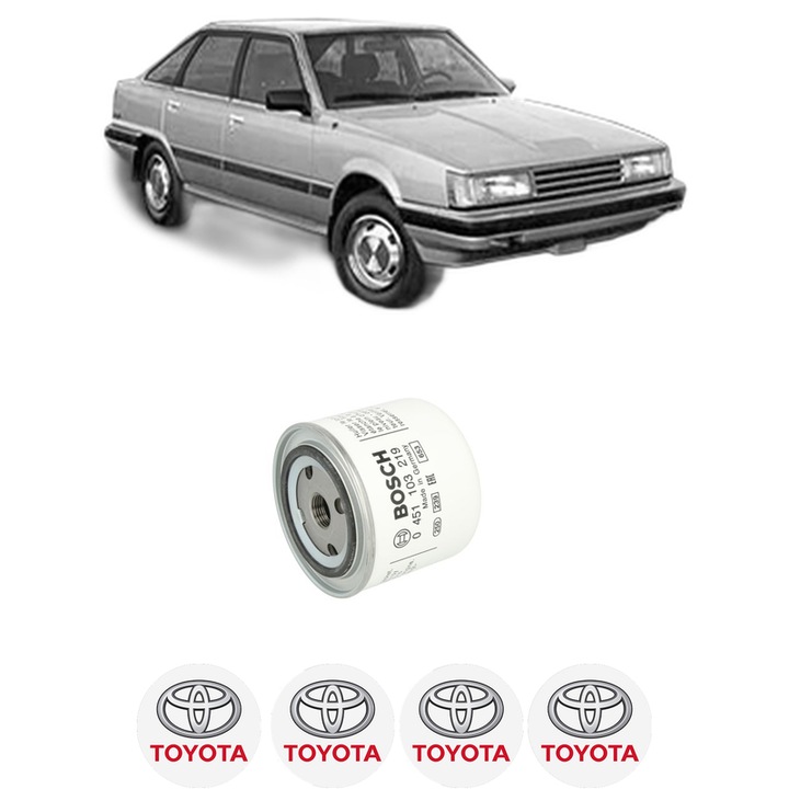 Filtru ulei TOYOTA CAMRY Liftback (_V1_) 1.8 Turbo-D (CV10_, CV10R) din 1982-1986 KW 54 CP 73 CMC 1839, auto, Bosch, 4x Stickere auto cu TOYOTA