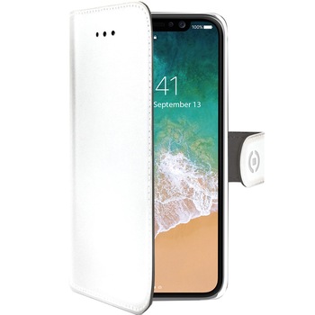 Husa Agenda CELLY Alb WALLY900WH APPLE iPhone X Husa Agenda CELLY Alb WALLY900WH APPLE iPhone X