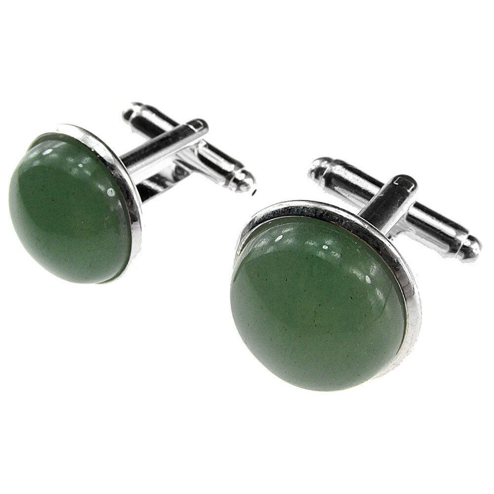 Butoni aventurin verde natural 16 MM, GlamBazaar