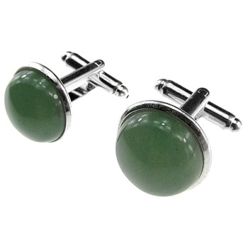 Butoni aventurin verde natural 14 MM, GlamBazaar Butoni aventurin verde natural 14 MM, GlamBazaar