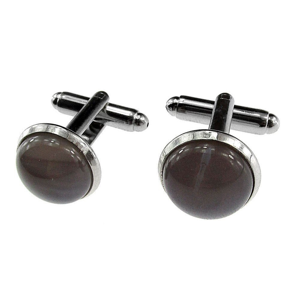 Butoni agate gri naturale 12 MM, GlamBazaar