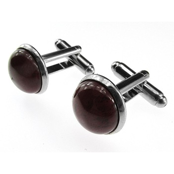 Butoni jasp rosu natural 12 MM, GlamBazaar Butoni jasp rosu natural 12 MM, GlamBazaar