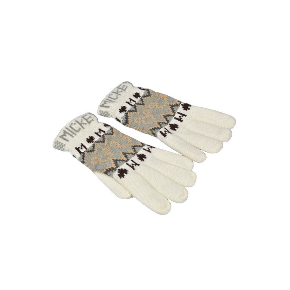 Manusi tricotate copii, Maxx, model Mickey Mouse, Alb, L INTL