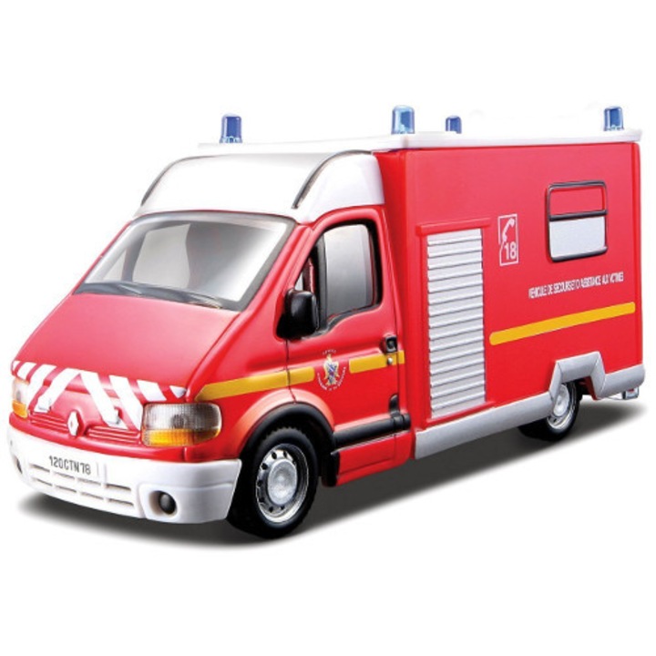 BBurago car Intervention Renault Master Firefighters