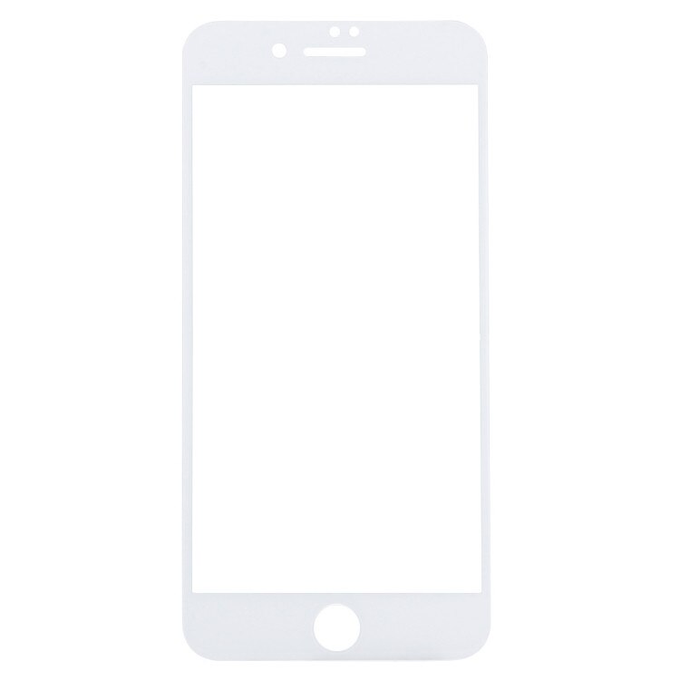 Folie sticla 3D pentru iPhone 8 PLUS, Acoperire completa a ecranului, Margini curbate. Alb