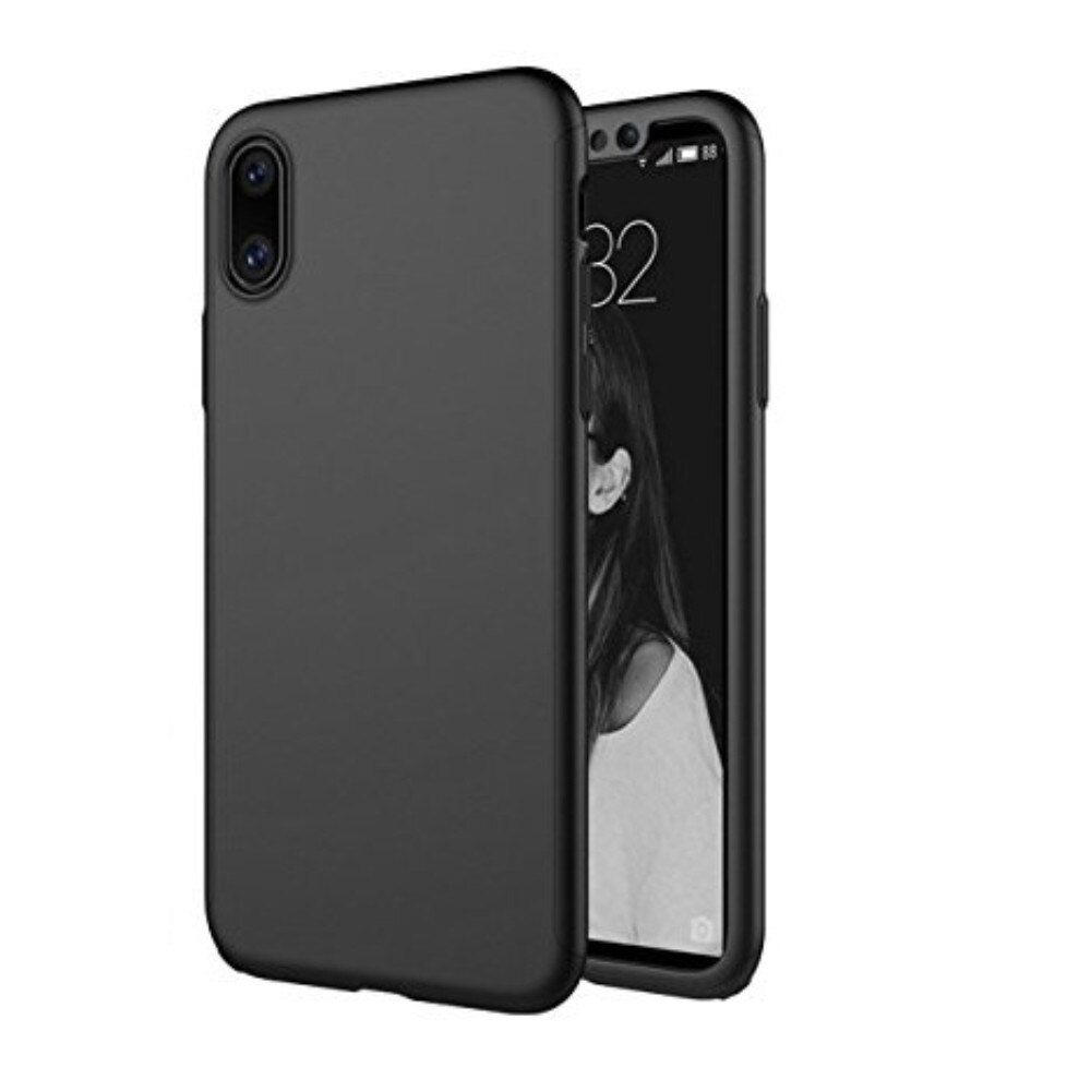 Husa din silicon full body EuroCELL pentru iPhone X , negru