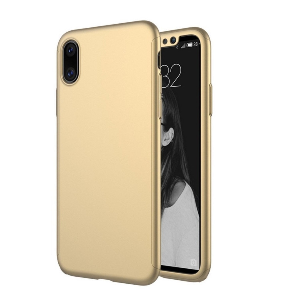 Husa din silicon full body EuroCELL pentru iPhone X , auriu