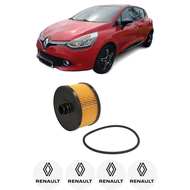 Filtru ulei RENAULT CLIO IV (BH_) 0.9 TCe 90 LPG din 2016-2021 KW 66 CP 90 CMC 898, auto, Bosch, 4x Stickere auto cu RENAULT