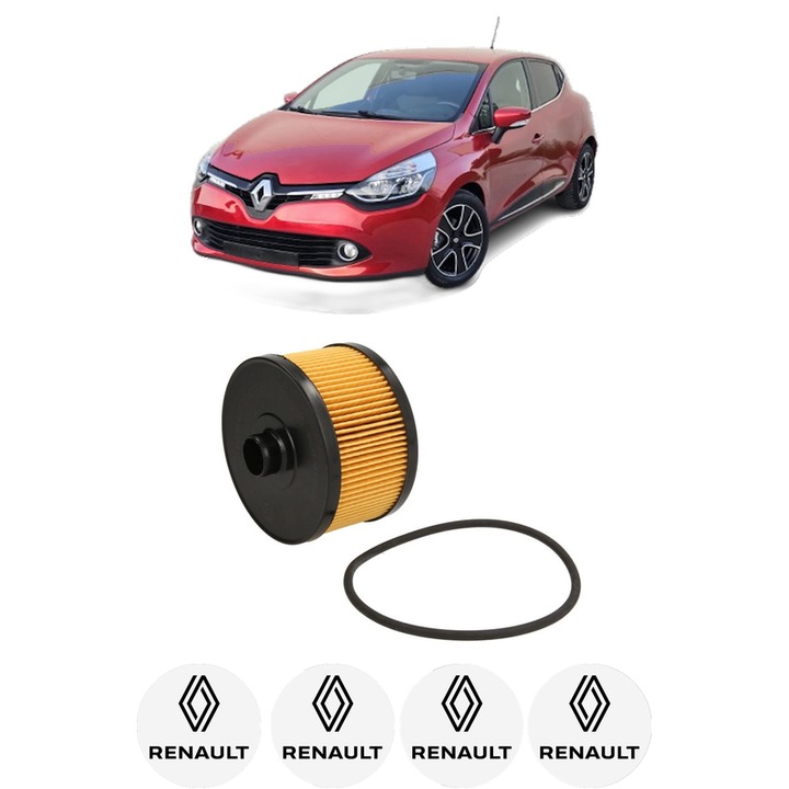 Filtru ulei RENAULT CLIO IV Hatchback Van (BH_) 0.9 TCe 90 din 2014-2021 KW 66 CP 90 CMC 898, auto, Bosch, 4x Stickere auto cu RENAULT
