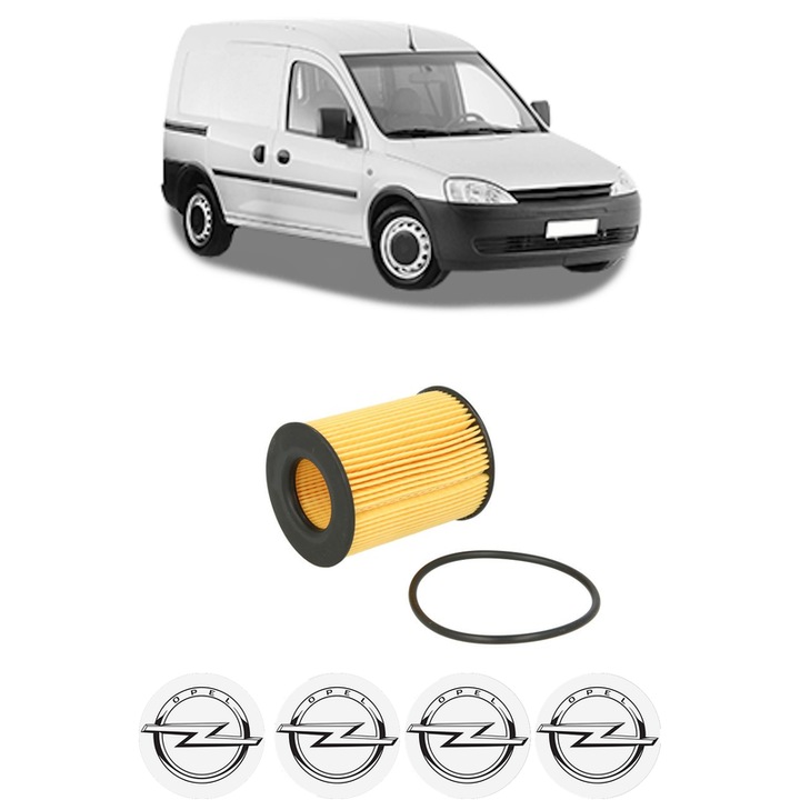 Filtru ulei OPEL COMBO Box Body/MPV 1.4 16V din 2005 KW 66 CP 90 CMC 1364, auto, Bosch, 4x Stickere auto cu OPEL
