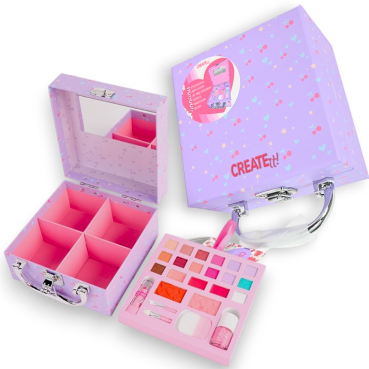 Set machiaj copii Canenco Create It violet 15x15x9.5cm