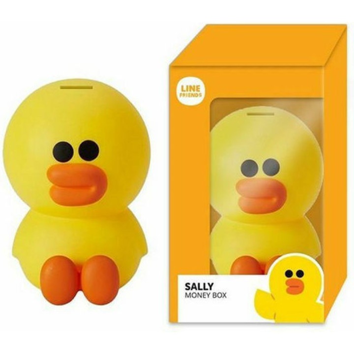 Banca de economii ceramica Sally galbena pentru copii 9x5x15cm, set