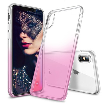 Husa telefon Apple Iphone 10, Iphone X ofera protectie Silicon Ultrasubtire Lux Clear Degree Rose Husa telefon Apple Iphone 10, Iphone X ofera protectie Silicon Ultrasubtire Lux Clear Degree Rose