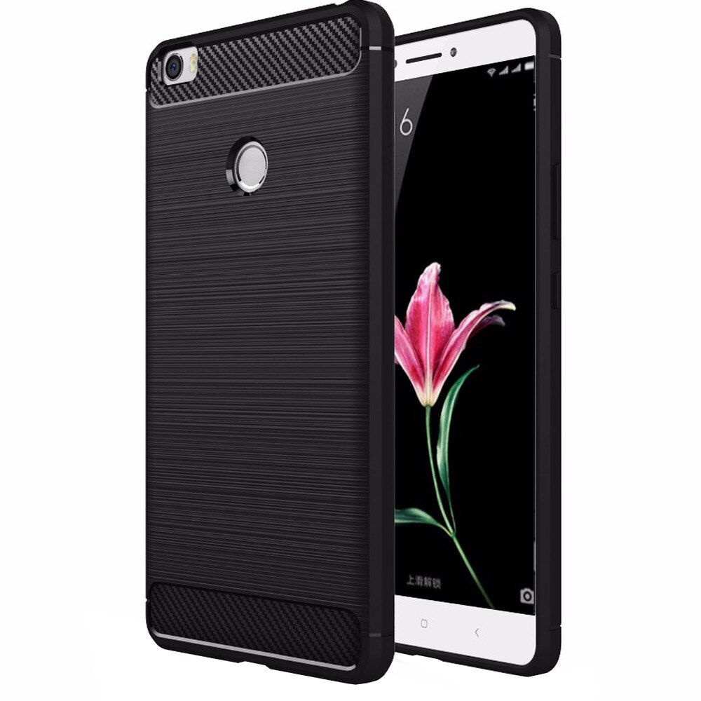 Husa de protectie Carbon PROTECTS pentru Xiaomi Mi Max, Negru
