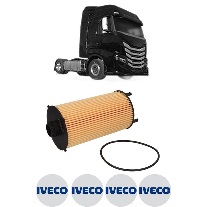 Filtru ulei IVECO X-WAY AD280X42FP din 2019 KW 309 CP 420 CMC 11118, auto, Bosch, 4x Stickere auto cu IVECO