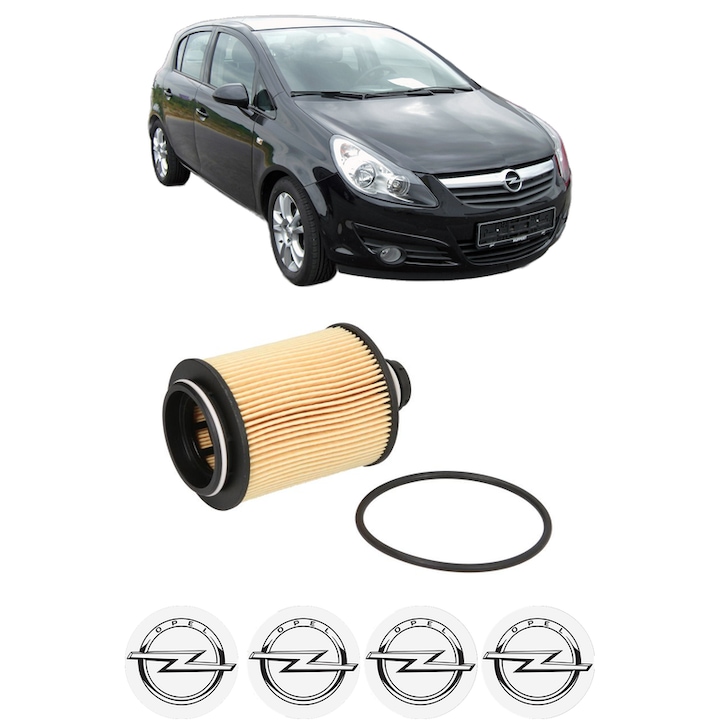 Filtru ulei OPEL CORSA D (S07) 1.3 CDTI (L08, L68) din 2006-2014 KW 55 CP 75 CMC 1248, auto, Bosch, 4x Stickere auto cu OPEL