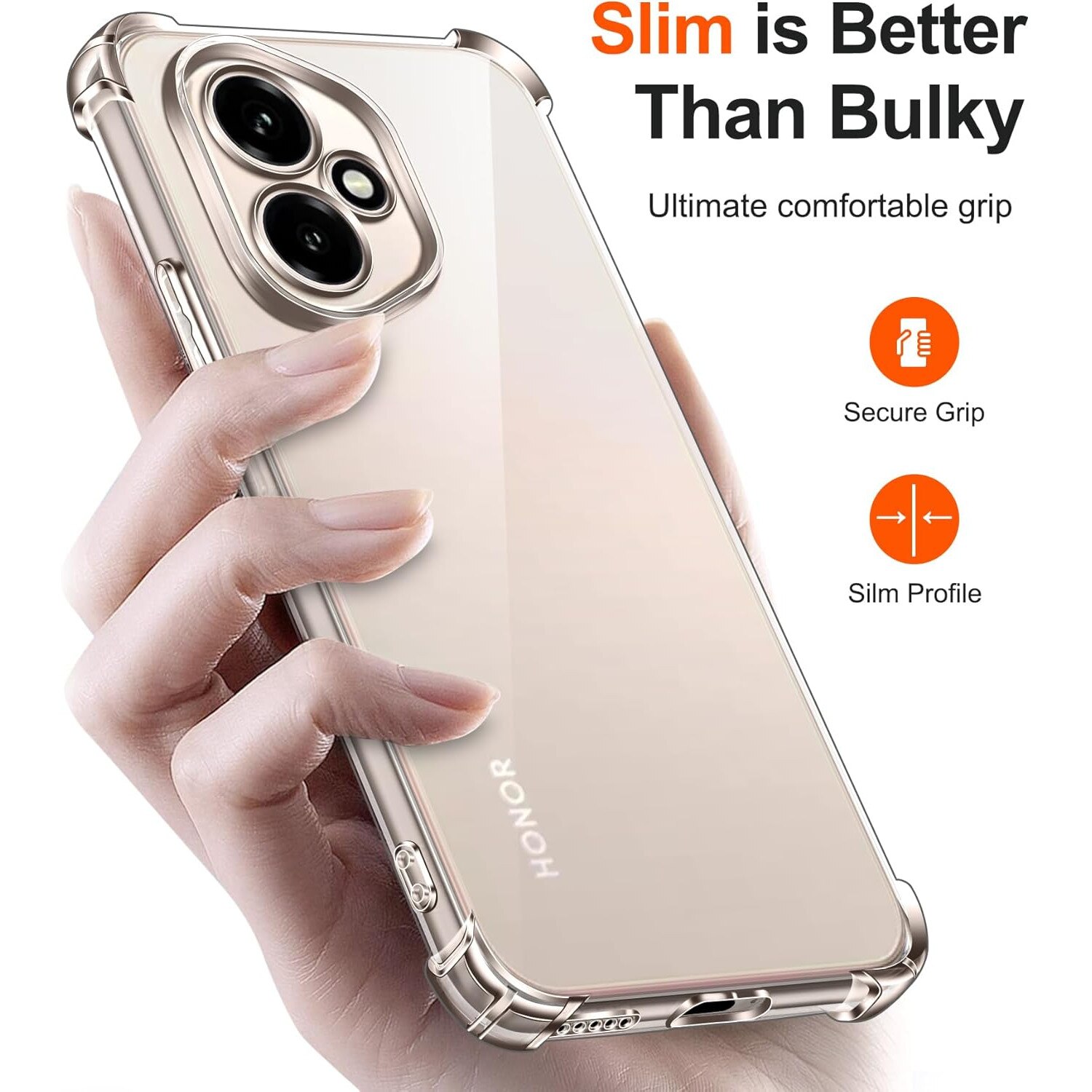 Husa Anti soc, transparenta compatibila cu Honor 400