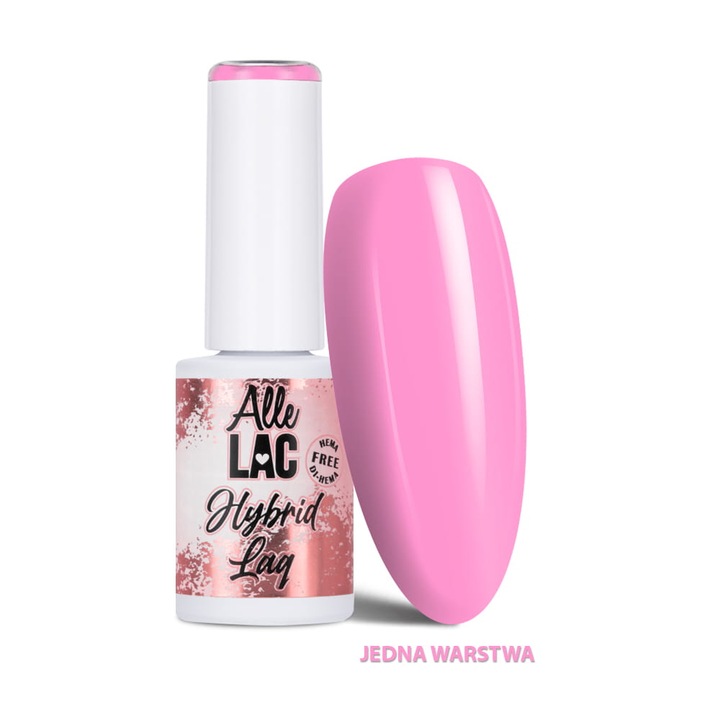 Oja hibrida LED/UV, AlleLac, Pinks Lollipop, 6g, culoare roz, formula fara HEMA/Di-HEMA