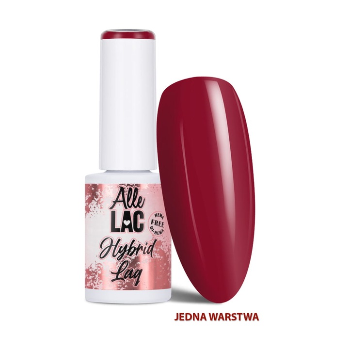 Oja hibrida LED/UV, AlleLac, Reds Wine, 6g, fara HEMA/Di-HEMA