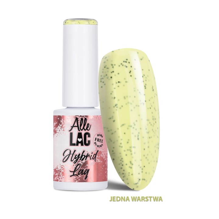Oja hibrida AlleLac Yellows Y Nr 1 Lemon Dots, 6g, culoare galbena, formula HEMA/Di-HEMA Free