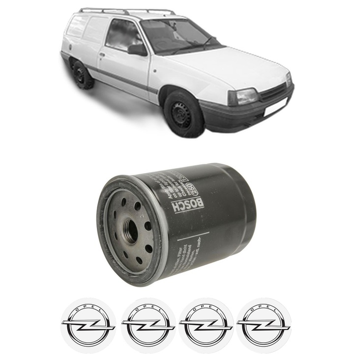 Filtru ulei OPEL KADETT E Estate Van (T85) 1.7 D (C70, D70) din 1988-1992 KW 42 CP 57 CMC 1699, auto, Bosch, 4x Stickere auto cu OPEL