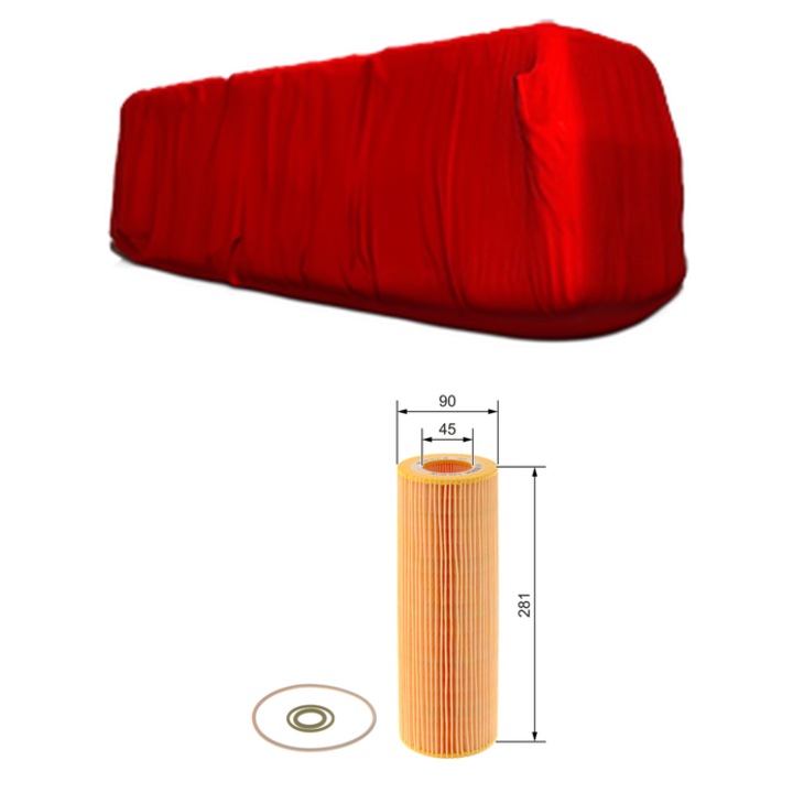 Filtru ulei SCANIA L L280 Plug-in Hybrid din 2021 KW 206 CP 280 CMC 9291, auto, Bosch, 4x Stickere auto cu SCANIA