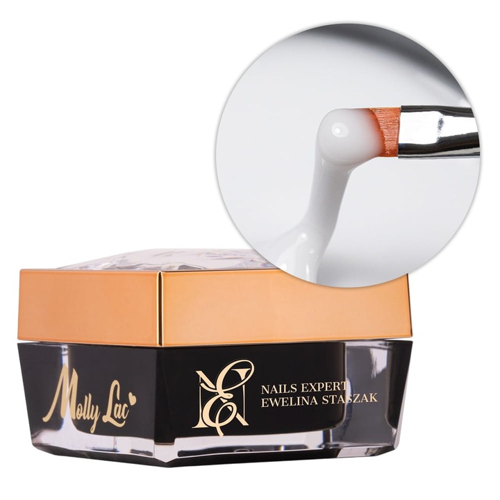 Önszintező építőzselé, MollyLac, Freeze Easy, fehér, 50g