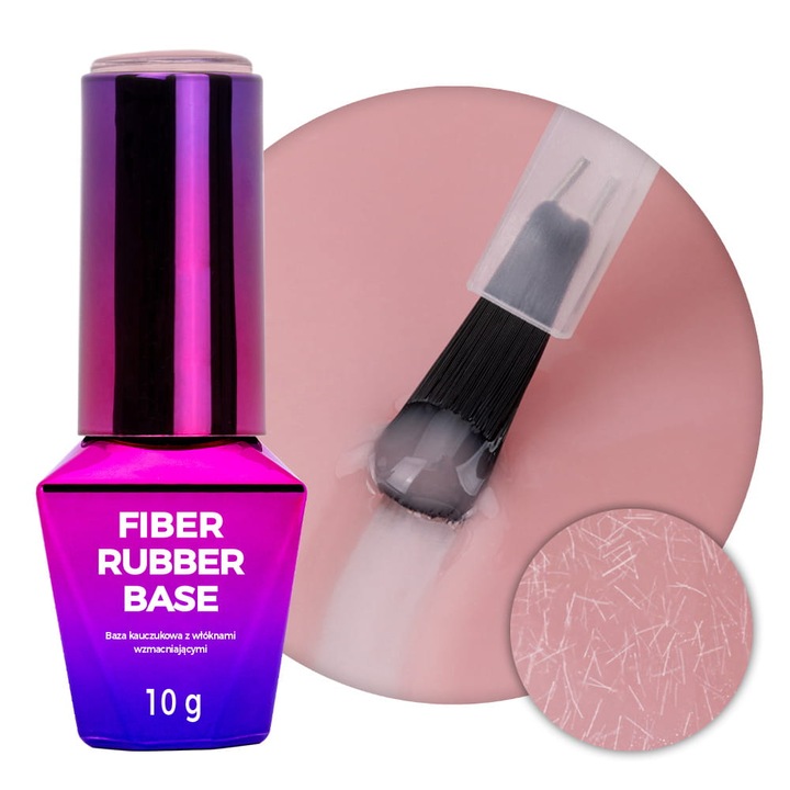 Baza cauciucata LED/UV Molly Nails, Nutty Nut, 10g, 2 in 1, culori naturale