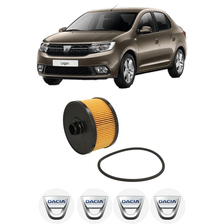 Filtru ulei DACIA LOGAN III (3K_) 1.0 TCe 100 ECO-G din 2021 KW 74 CP 101 CMC 999, auto, Bosch, 4x Stickere auto cu DACIA