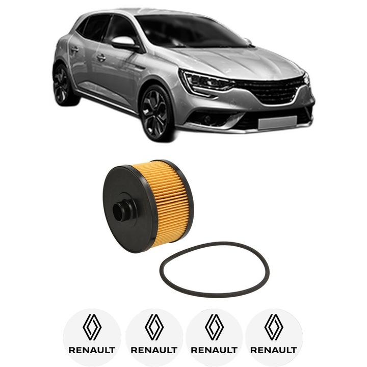 Filtru ulei RENAULT MEGANE IV Hatchback (B9A/M/N_) 1.0 TCe 115 (B9MD, B9MW) din 2020 KW 84 CP 114 CMC 999, auto, Bosch, 4x Stickere auto cu RENAULT