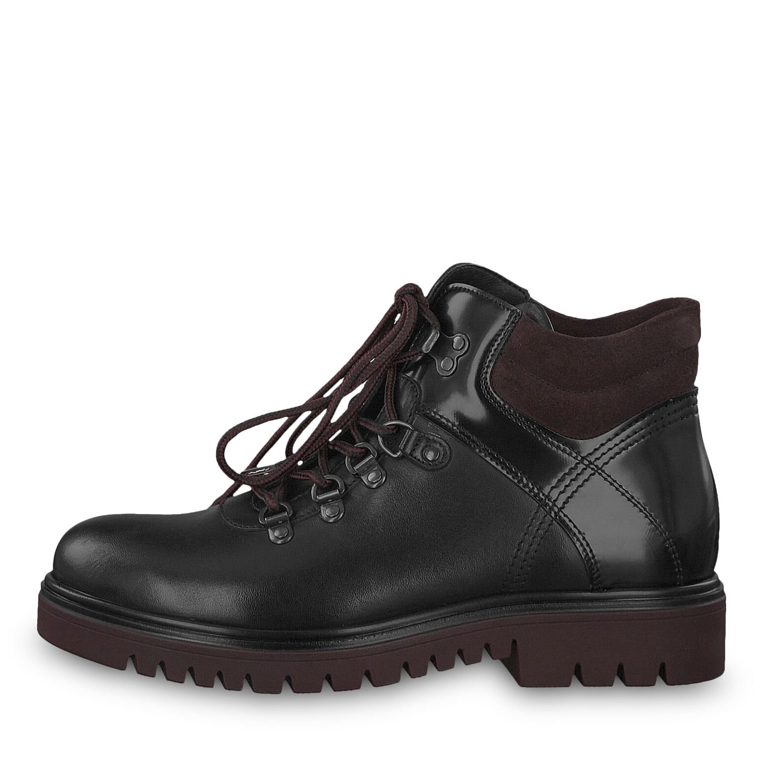 Ghete Tamaris, piele naturala, negru, 38 EU