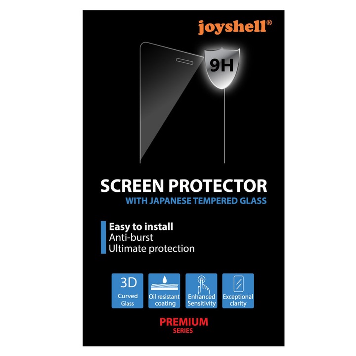 Folie (utilizare cu husa) cu aplicator inclus, compatibila cu Samsung Galaxy Note 8 cu sticla securizata Asahi Japonia, Premium 3D, negru