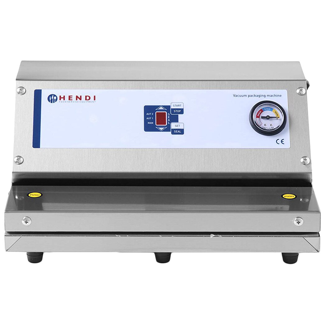 Masina ambalare vacuum Hendi Profi Line, 250 W, Doar pentru pungi gofrate, Banda sigilare 350mm, Argintiu