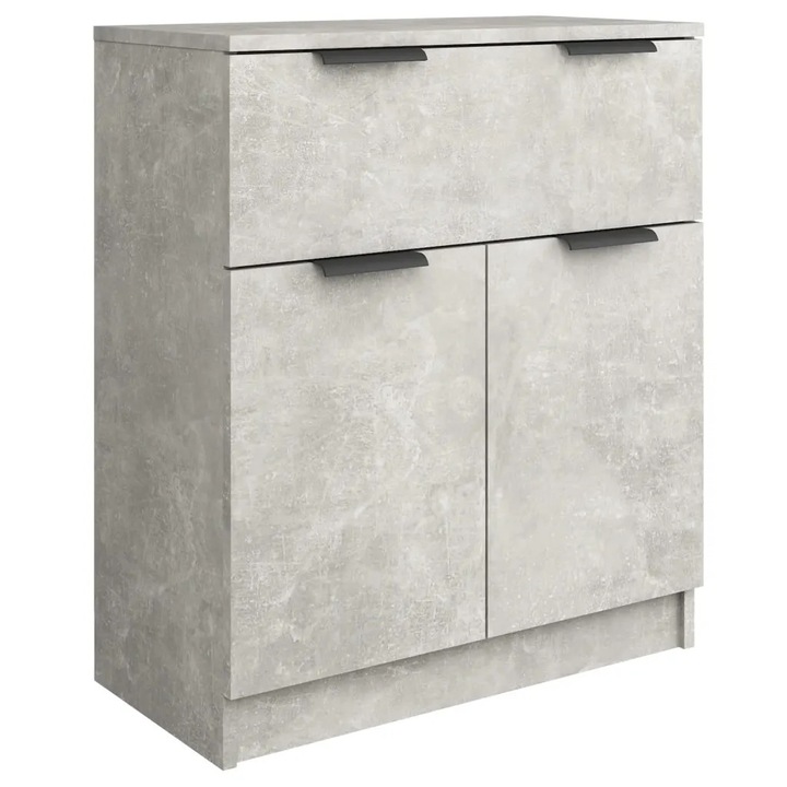 Dulap, gri beton, 60x30x70 cm, lemn prelucrat