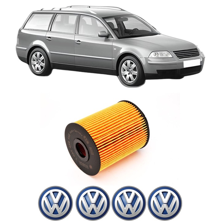 Filtru ulei Volkswagen PASSAT B5.5 Variant (3B6) 4.0 W8 4motion din 2001-2004 KW 202 CP 275 CMC 3999, auto, Bosch, 4x Stickere auto cu Volkswagen