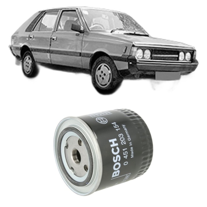 Filtru ulei FSO POLONEZ I 1.5 Turbo din 1978-1991 KW 70 CP 95 CMC 1481, auto, Bosch, 4x Stickere auto cu FSO