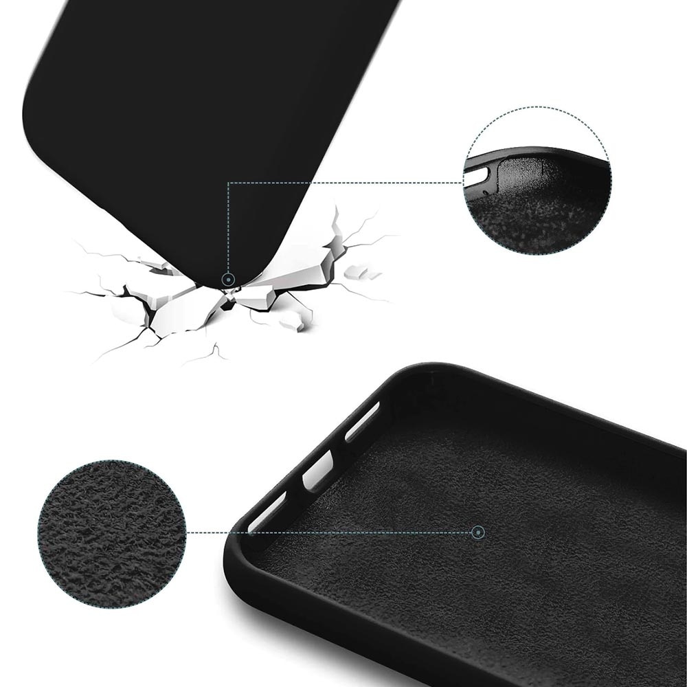BestCase® Husa Premium Silicon + Folie de sticla inculsa Compatibila cu Honor 200 Lite, Interior cu microfibra, Negru