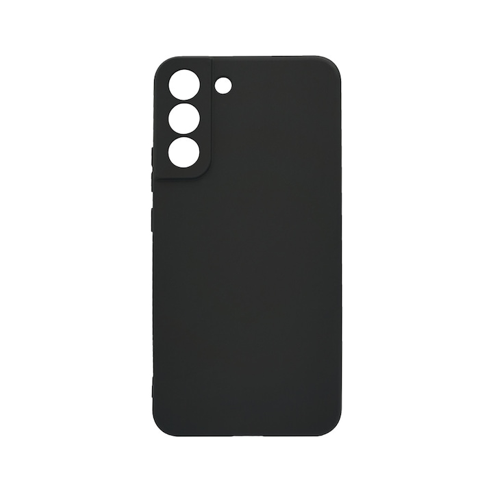 BestCase® Husa TPU Ultra Slim 0.8mm + Folie de sticla inculsa Compatibila cu Samsung Galaxy S21 FE, Negru mat