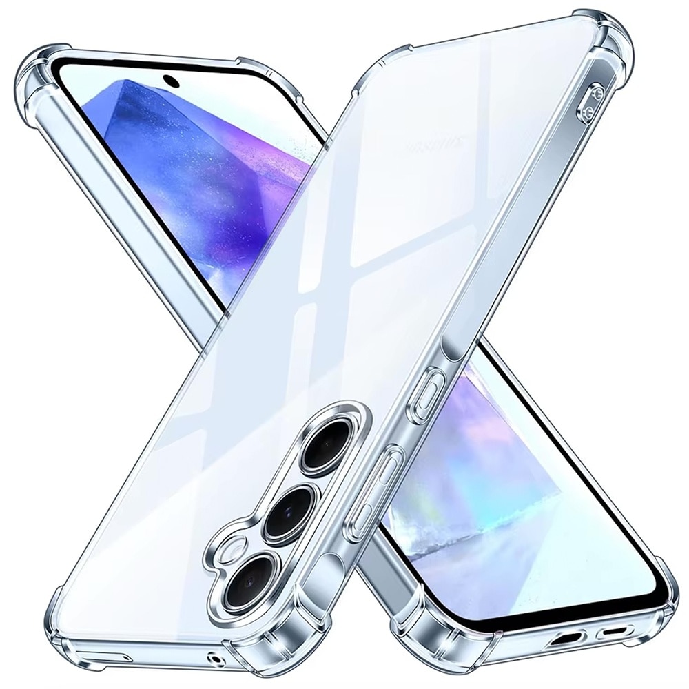 BestCase® Husa Anti Shock TPU + Folie de sticla inclusa Compatibila cu Samsung Galaxy A56, 1.5MM, Transparenta