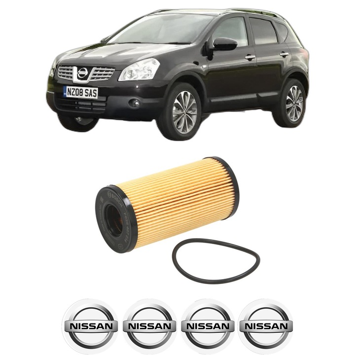 Filtru ulei NISSAN QASHQAI +2 VAN (JJ10E) 2.0 dCi All-wheel Drive din 2013 KW 110 CP 150 CMC 1995, auto, Bosch, 4x Stickere auto cu NISSAN