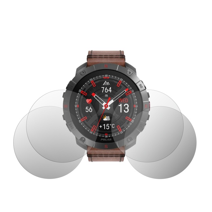 Комплект 4X Фолио за защита на екран iSkinz за Polar Grit X2 Pro Titan, Invisible Skinz HD, Силиконово Ултра-прозрачно с пълно покритие, Залепващо и Гъвкаво