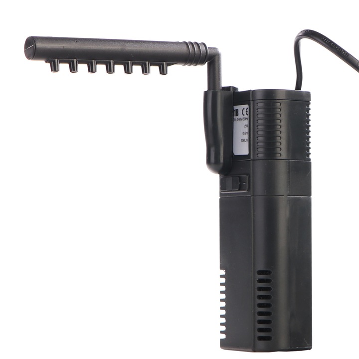 Filtru intern AquaFilter Hi-Jet 3, 300l/h, pentru acvarii 10-60l, dimensiuni 5x3,5x13,5cm, set complet