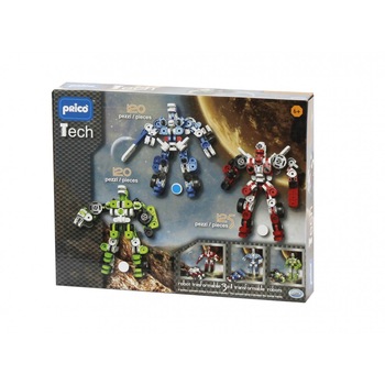 Set constructie Robot transformabil 120/125/120 piese Prico Set constructie Robot transformabil 120/125/120 piese Prico