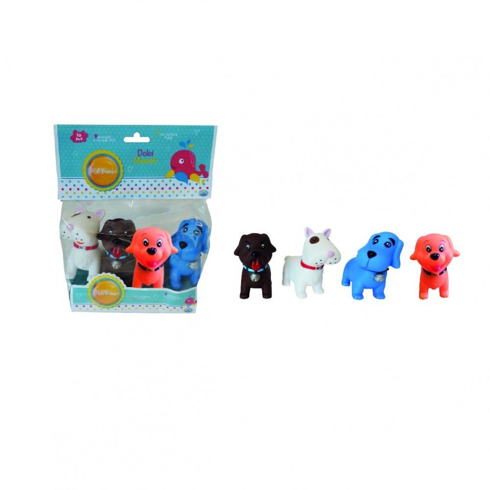 Caini din PVC moale 4 modele Bidibimbi