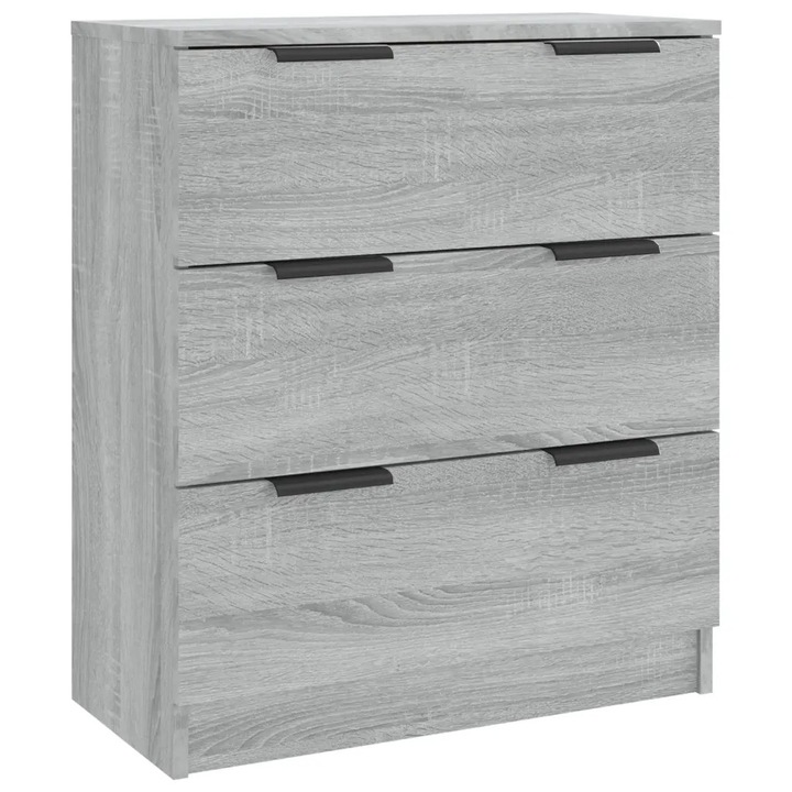 Comoda, sonoma gri, 60x30x70 cm, lemn prelucrat